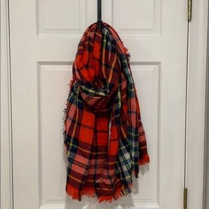 Plaid old navy blanket scarf.